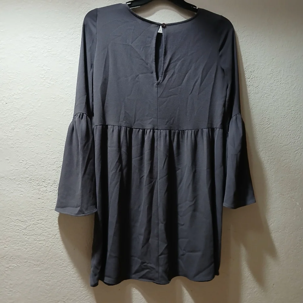 asos size 6 Gray Long Sleeve Dress